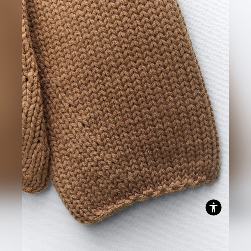 (354) NWT ZARA Oversized Knit Sweater, Size S - Picture 7 of 9